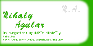 mihaly agular business card